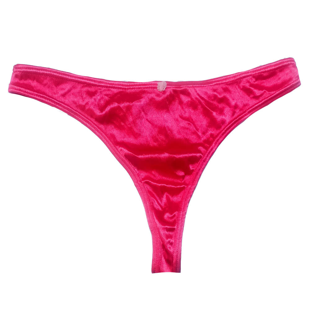 All Time Favourite Luxurious Silky Pink Women Thong Panty Underwear,,NikkiandNaomi
