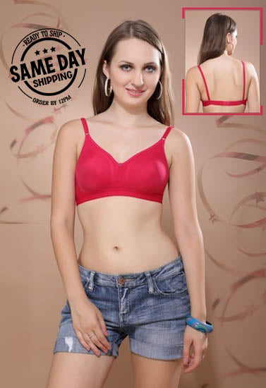 Comfy Padded Non-Wired T-Shirt Bra (Pack of 2), NikkiandNaomi