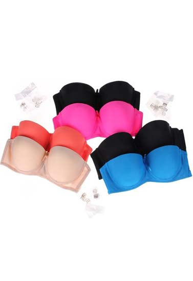 Demi Cup Padded Wired Push Up Bra (Pack of 2), NikkiandNaomi