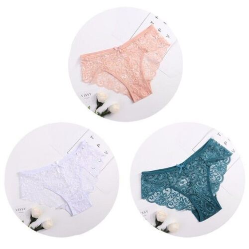 Women's Floral Bow Lace Panties (Pack of 3), NikkiandNaomi