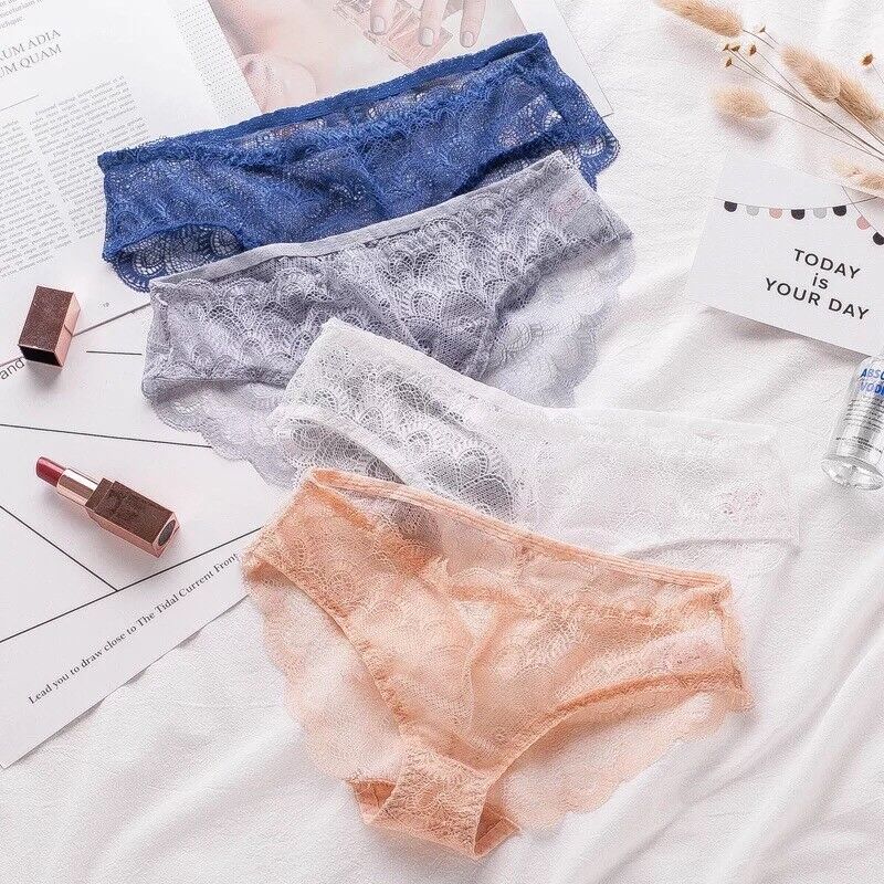 Sexy Sheer Lace Bikini Brief Undies (Pack of 4), NikkiandNaomi