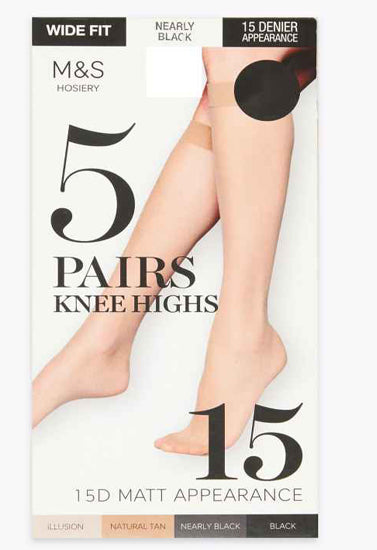 5 Matt knee highs 15 denier appearance Lycra ATMOSPHERE pack of 4,,NikkiandNaomi