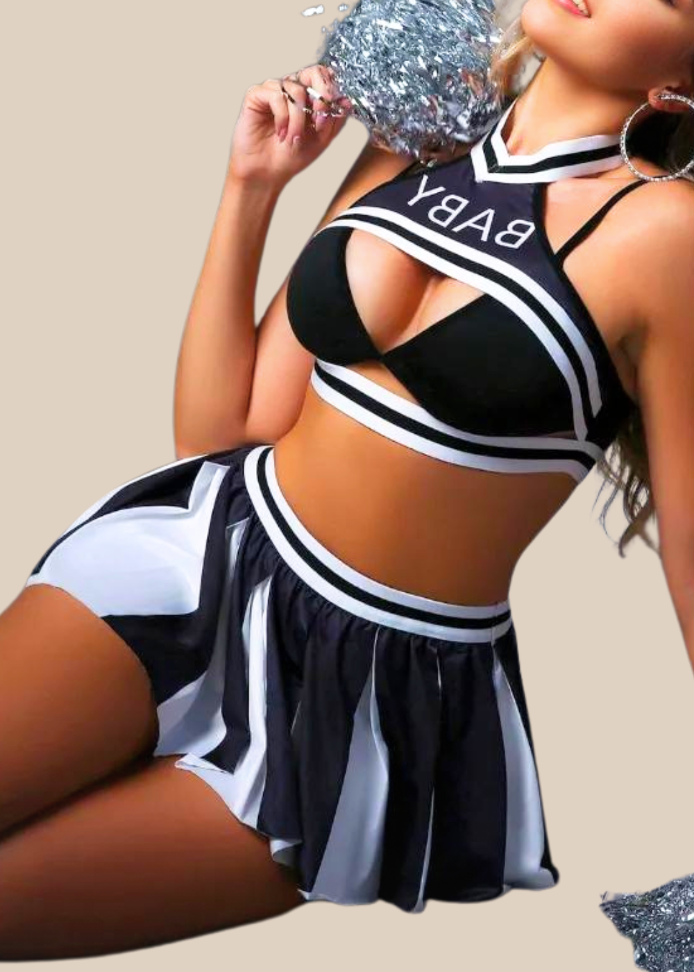 Cheerleader Fantasy Costume Set by NikkiandNaomi 