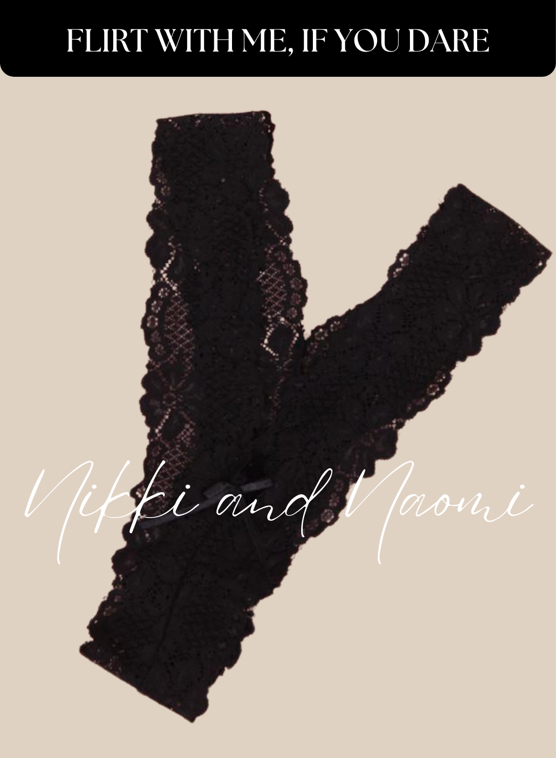 Floral design lace thong by Nikki and Naomi