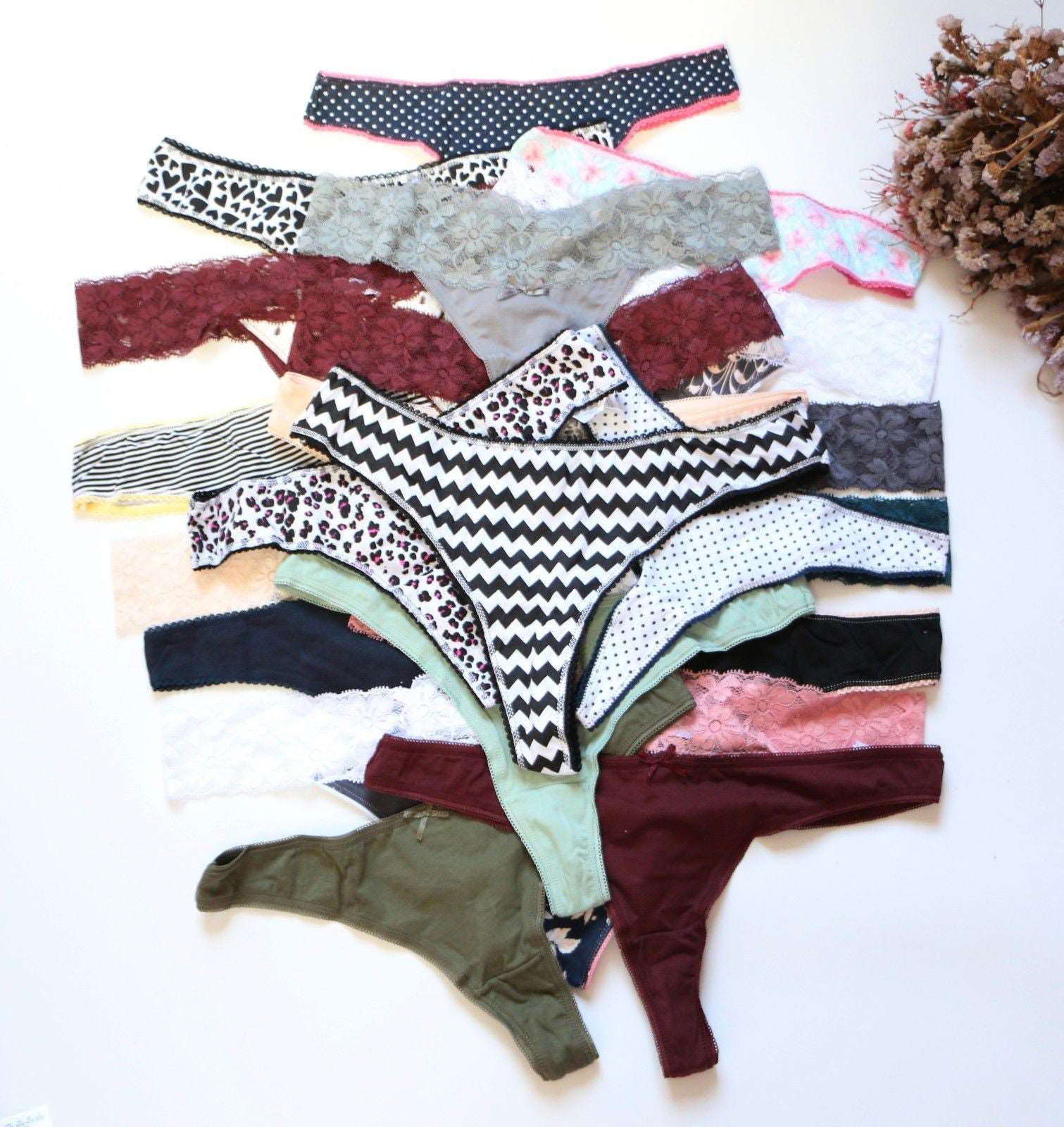 Sexy thong Panties Variety Pack(Pack of 7), NikkiandNaomi