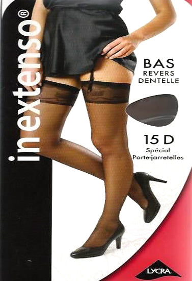 Revers Dentelle Beige Stockings, NikkiandNaomi