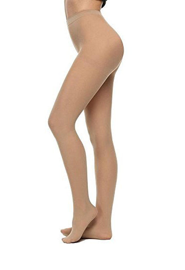 Pantimedias de mujer con top de control ultra ultra transparente de azúcar beige
