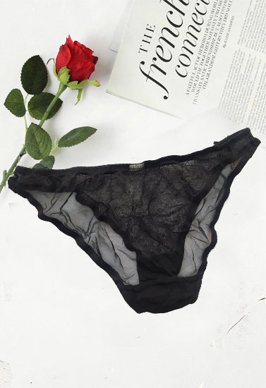 Black Super Pretty Transparent Panty, NikkiandNaomi