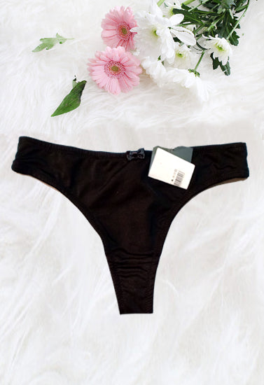 Black Super Sensational Stretch Thong, NikkiandNaomi