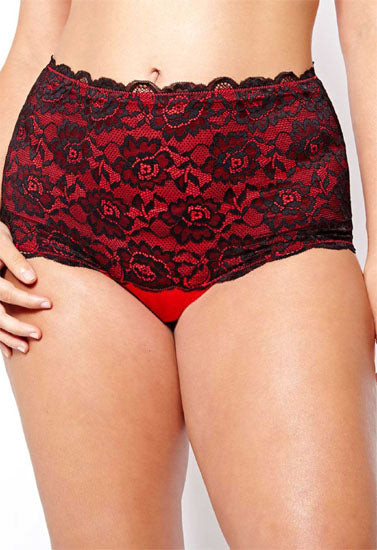 Black T-String Red Thread Work Thong, NikkiandNaomi