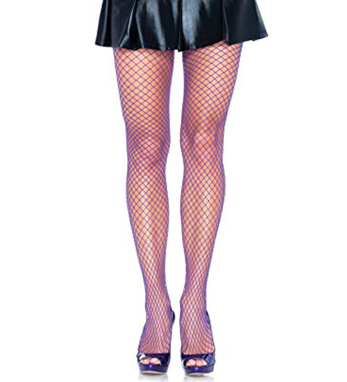 Classic net purple pantyhose, NikkiandNaomi