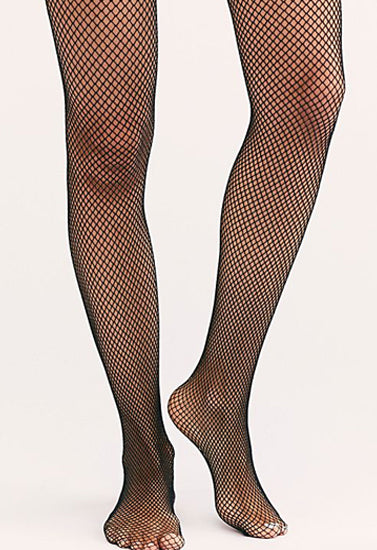 Fishnet tights pattern waist to toe