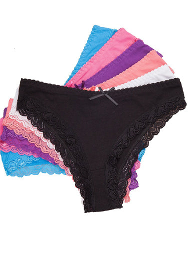 Comfortable Cotton Six Piece Mix Panties, NikkiandNaomi