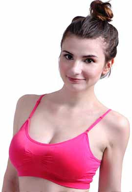 Cool Magenta Comfy Medium Impact Sports Bra And Free Boyshorts, NikkiandNaomi
