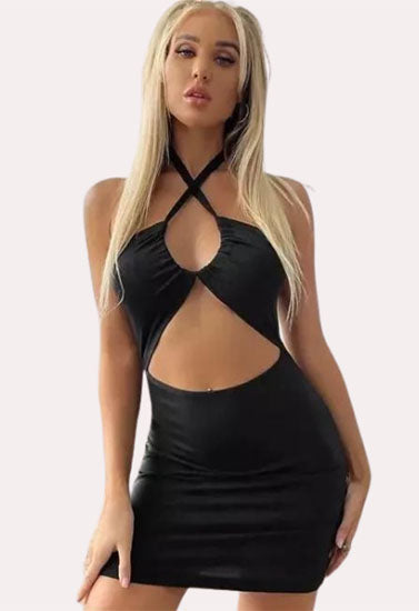 Elegant Black Intimate Babydoll Dress, NikkiandNaomi
