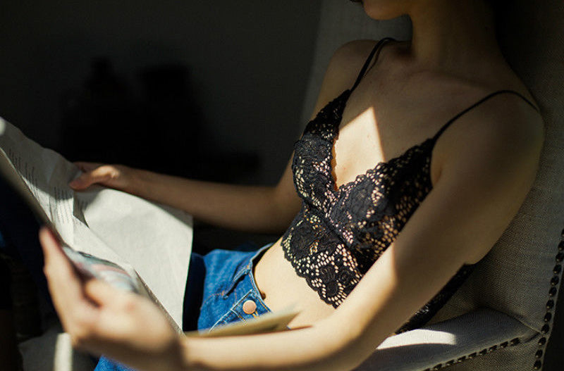 Elegant Signature Lace Wirefree Bralette, NikkiandNaomi