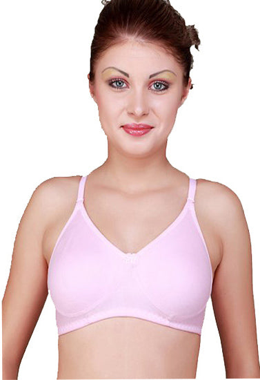 Blended Pink Rich Cotton Bra, NikkiandNaomi