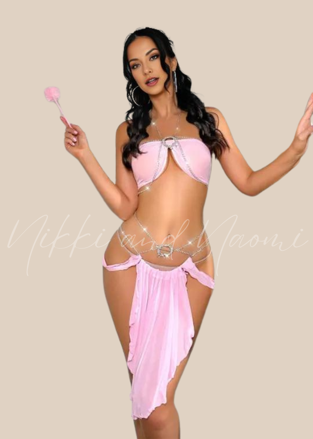 Fantasy Costume Women's Sexy Lingerie with Chain Decor