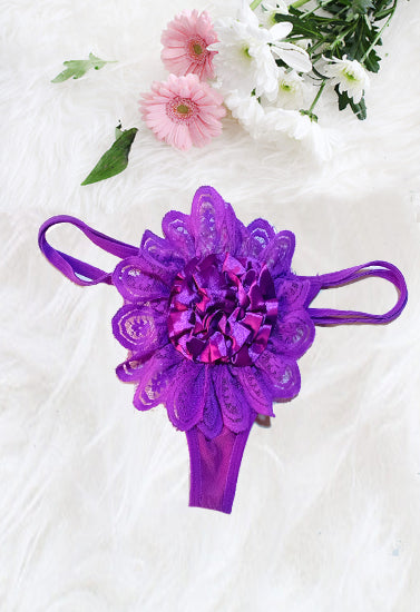 Fashion Sexy Women Flower Style Lace G-String Panty, NikkiandNaomi