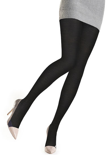 Luxurious &amp; Plushy Dark Black Tights, NikkiandNaomi