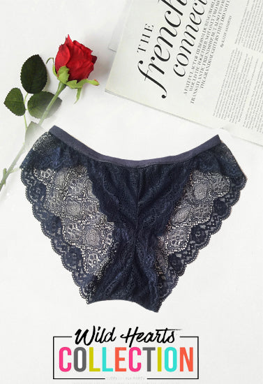 HOT Optional Blue High Crotch Transparent Brief Underwear + 1 Free Bra, NikkiandNaomi
