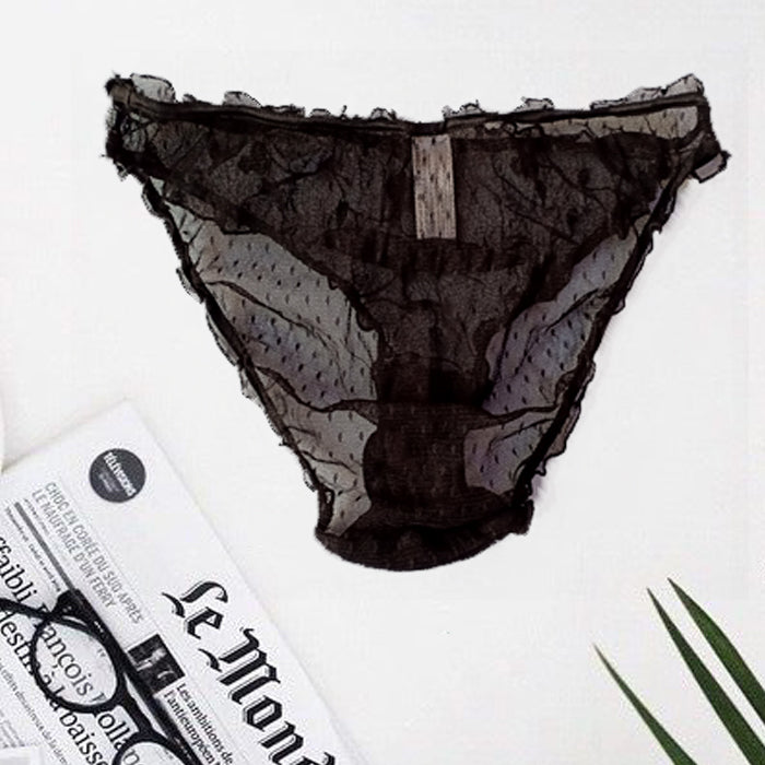 Hot Milk Black Sheer Visible Sexy Panty, NikkiandNaomi