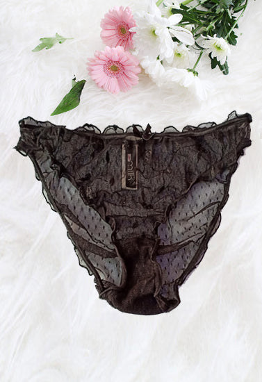Hot Milk Black Sheer Visible Sexy Panty, NikkiandNaomi