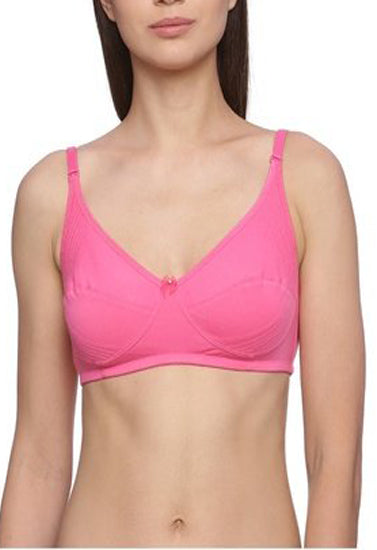 Magenta Comfy Plus Size Regular Use Bra, NikkiandNaomi