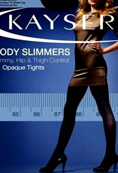 Black Body Slimmer Sheer Support Pantyhose, NikkiandNaomi