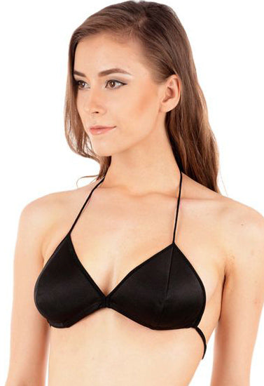 "COMFY" Hot Black Halter Bikini Bra,,NikkiandNaomi