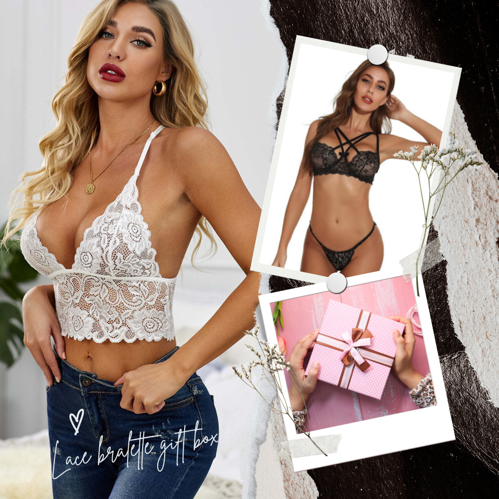 Lace bralette gift box, NikkiandNaomi