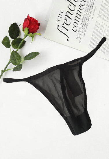 Black Transparent G-String Thong, NikkiandNaomi