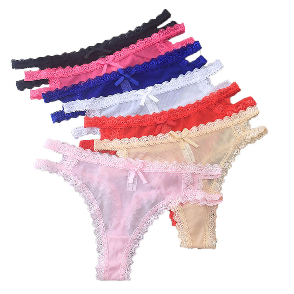 Women's Hollow Lace Thongs Brief Underwear, NikkiandNaomi