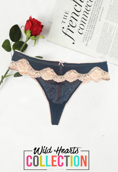 Glamour Goddess Netted Lace Thong, NikkiandNaomi