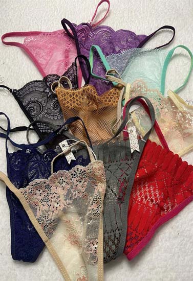 Mega offer Pack of 6 Random Color Thongs G String, NikkiandNaomi