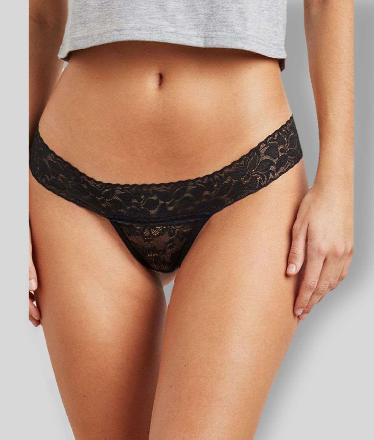 Elegant Lace Design Thongs Pack of 2, NikkiandNaomi