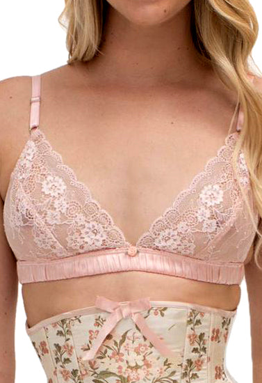 New Fashionable Baby Pink Lace Bralette, NikkiandNaomi