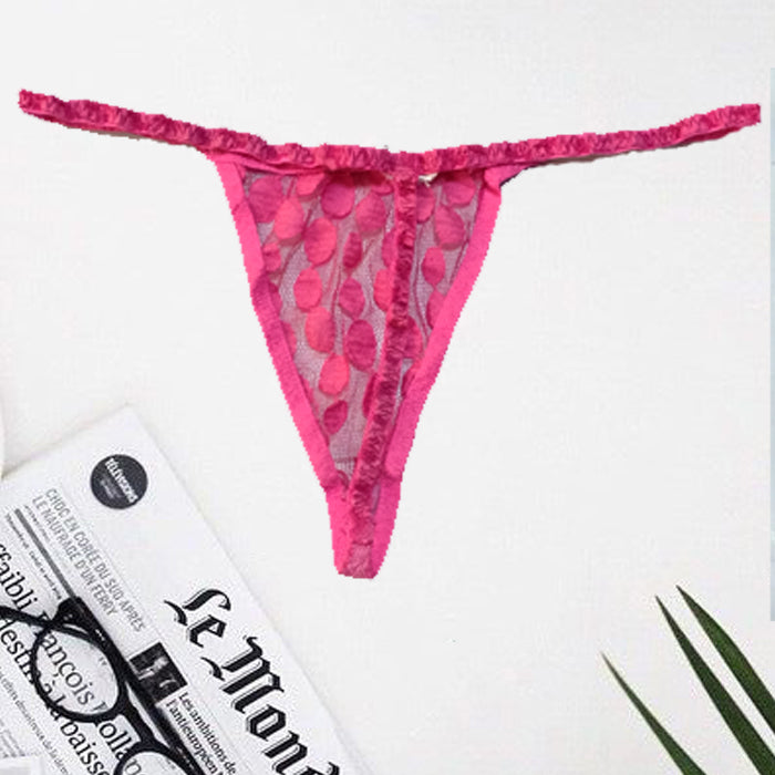 New Sheer Net Mesh Pink G-String, NikkiandNaomi