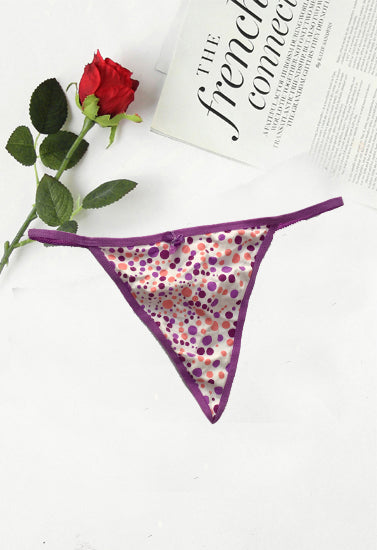 Organic Cotton Dotted V-String Panty, NikkiandNaomi