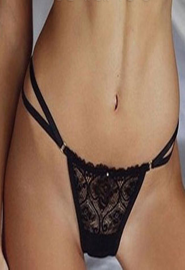 Netted Lace Double String Bikini Panty, NikkiandNaomi