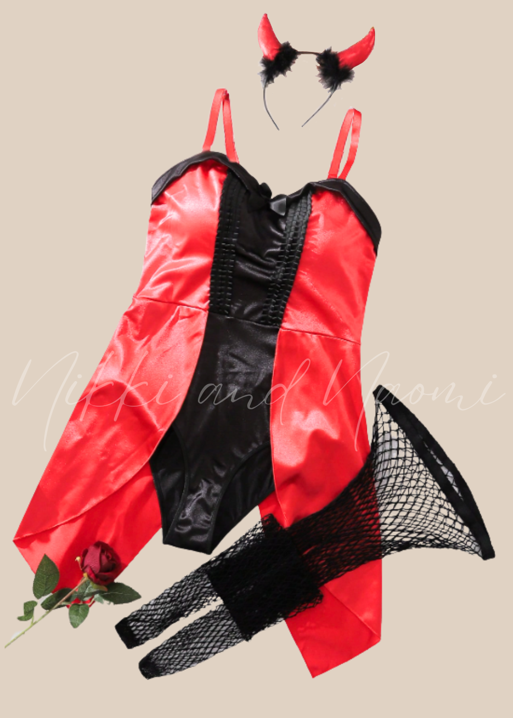 Plus-size costume featuring bold colorblock design