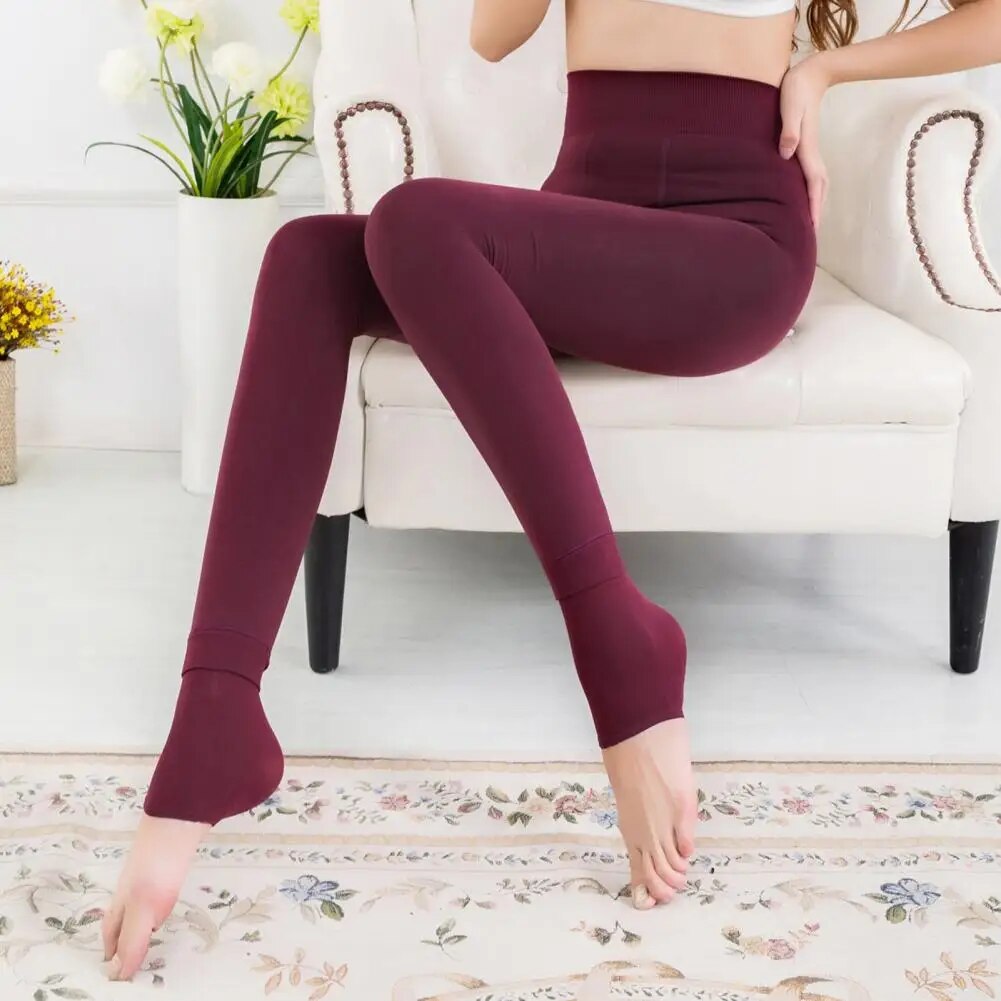 Maroon Tights - Women's Stylish Leg wear