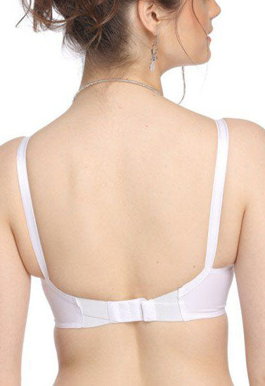 Seamless White Push Up Bra, NikkiandNaomi