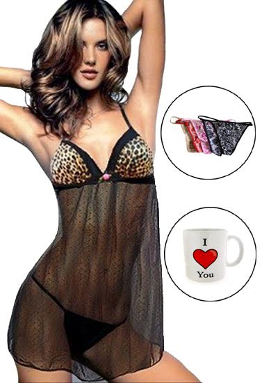 Sexy D&G Sleepwear Costume Gift Pack For Your Valentine Lady, NikkiandNaomi