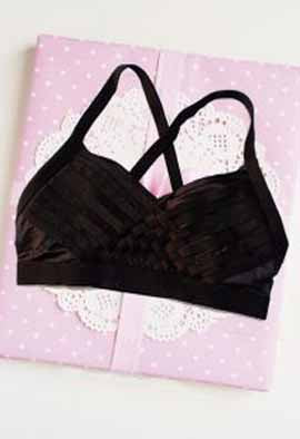 Criss-Cross Black Padded Sports Bra, NikkiandNaomi