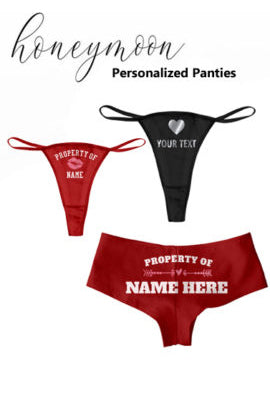 Honeymoon Personalized Panties Pack, NikkiandNaomi