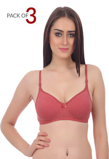 Soft & Cozy Cotton Bra (Pack Of 3), NikkiandNaomi