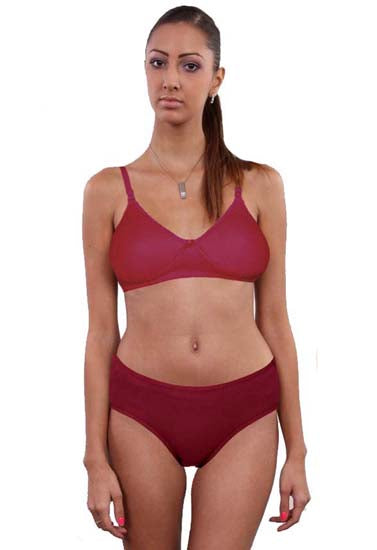 Organic Cotton Brown Bra Panty Set For Humid Weather, NikkiandNaomi