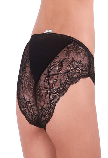 So Smooth Charming Black Lace Panty, NikkiandNaomi