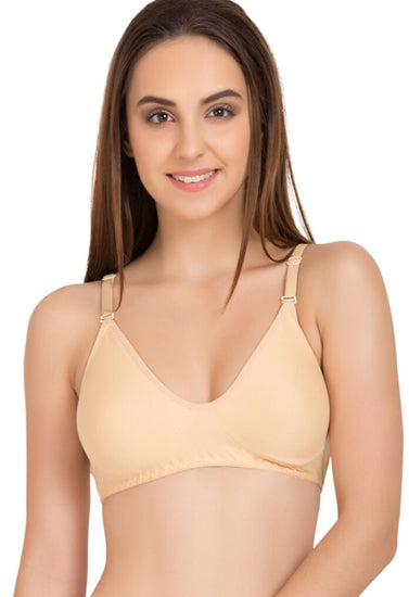 Super Fine Cotton Beige Bra (pack of 2), NikkiandNaomi